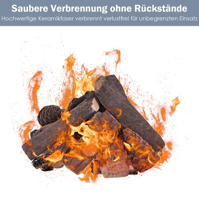 Costway 9 Τεμάχια Τεχνητά Κεραμικά Ξύλα για Τζάκι Αερίου & Ηλεκτρικ... Costway 9 Τεμάχια Τεχνητά Κεραμικά Ξύλα για Τζάκι Αερίου & Ηλεκτρικ...