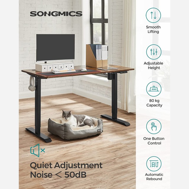 SONGMICS Ηλεκτρικό Πλαίσιο Γραφείου Ρυθμιζόμενο σε Ύψος με Λειτουργ...