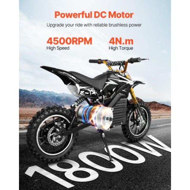 VEVOR Σετ Ηλεκτρικού Κινητήρα 1800W 48V 4500rpm με Ελεγκτή ZLWSDJTJ18007TVWHV9
