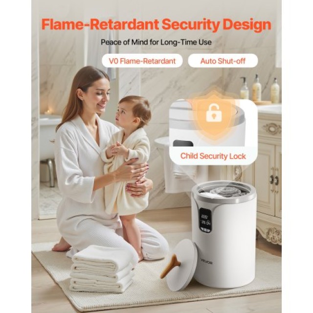 VEVOR Κάδος Θερμαντήρα Πετσετών με Οθόνη LED, Χρονοδιακόπτη & Ρυθμι... VEVOR Κάδος Θερμαντήρα Πετσετών με Οθόνη LED, Χρονοδιακόπτη & Ρυθμι...