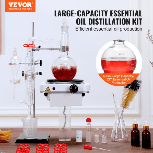 Σετ Απόσταξης Αιθέριων Ελαίων VEVOR, 500ml  JYTQBLZZJPDJRG1A4V2