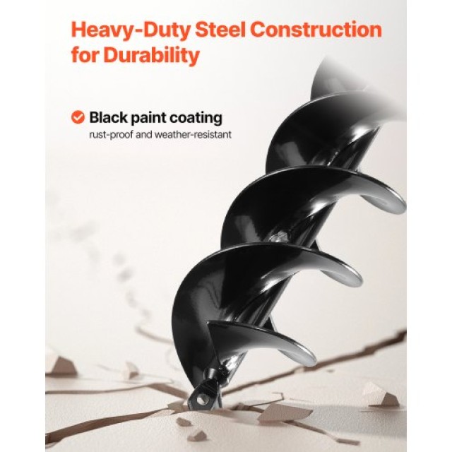 VEVOR Τρυπάνι Εδάφους 3.15 x 16.1 in για Τρύπες και Φυτεύσεις LXZZT...