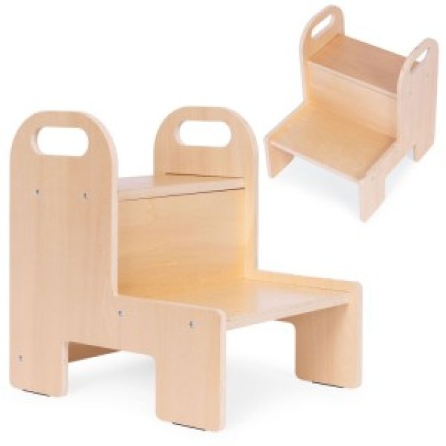 ECOTOYS Βοηθητικά σκαλοπάτια κουζίνας για παιδιά από κόντρα πλακέ E...