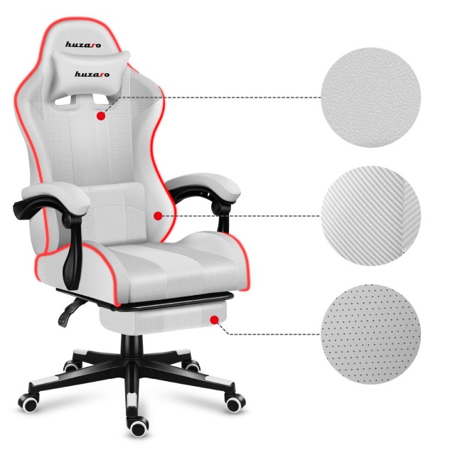 Huzaro Καρέκλα Γραφείου Gaming 70 x 70 x 126 εκ. Force 4.7 White RG...