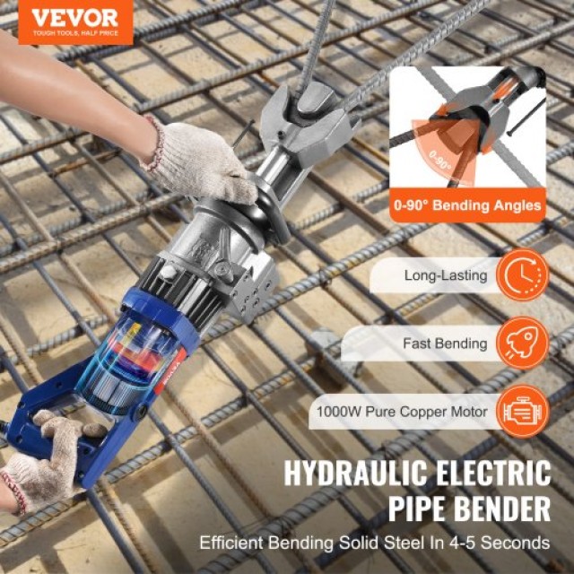 VEVOR Ηλεκτρική Υδραυλική Μηχανή Κάμψης Οπλισμού 1000W έως 16mm ST... VEVOR Ηλεκτρική Υδραυλική Μηχανή Κάμψης Οπλισμού 1000W έως 16mm ST...