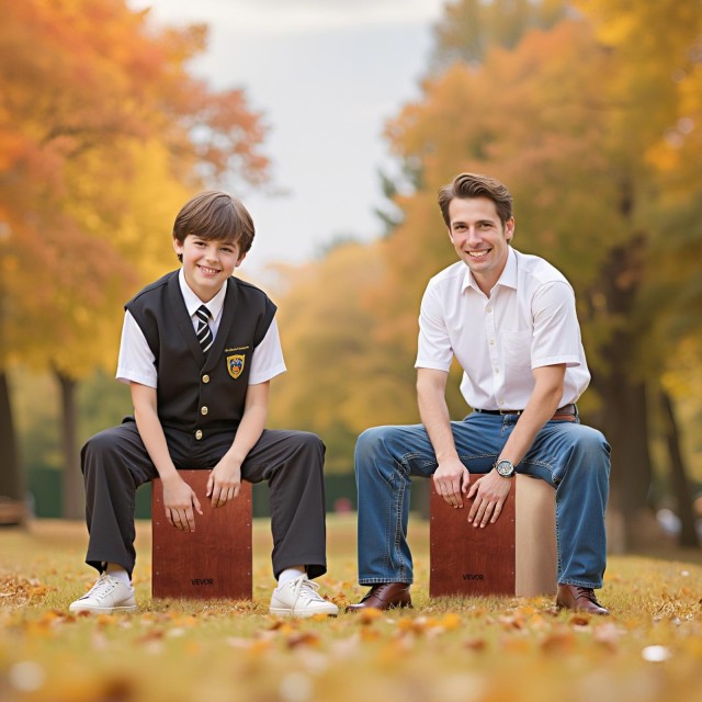 VEVOR Κρουστό Κιβώτιο Cajon από Ξύλο Σημύδας με Σύρματα Snare MXGJC...