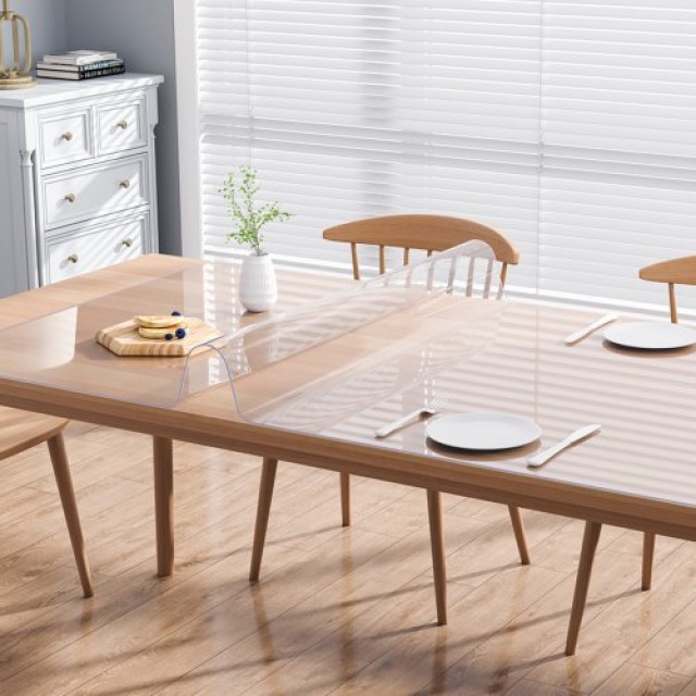 Διαφανές Προστατευτικό Τραπεζιού VEVOR, 18 x 36, 1.5 mm PVC, Αδιάβροχο Κάλυμμα Τραπεζιού  ZFXZBYCTMSPVCVCZAV0