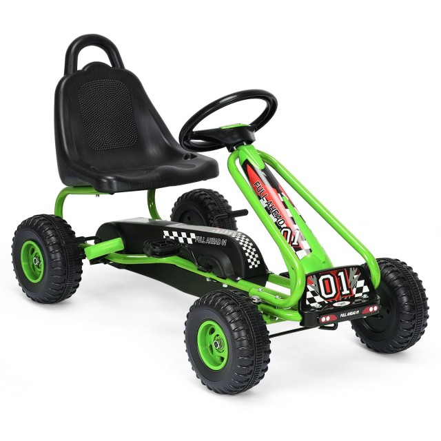 Costway  Παιδικό Ποδήλατο Go Kart με Πεντάλ και Ρυθμιζόμενο Κάθισμα για Ηλικίες 3-6 Ετών TY327797GN