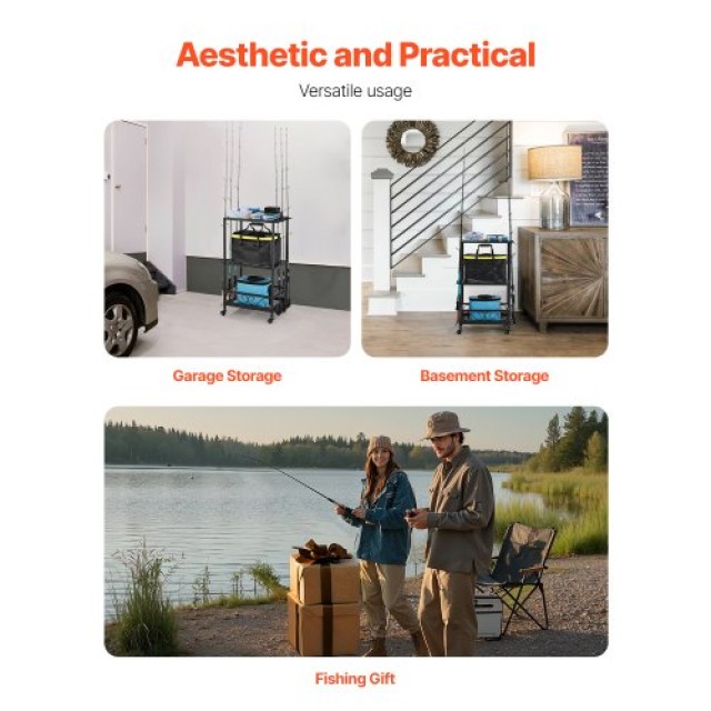 VEVOR Καρότσι Οργάνωσης Καλαμιών Ψαρέματος με Ρόδες για Γκαράζ ZLKY... VEVOR Καρότσι Οργάνωσης Καλαμιών Ψαρέματος με Ρόδες για Γκαράζ ZLKY...
