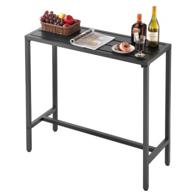 VEVOR Εξωτερικό Τραπέζι Μπαρ 100 x 37.5 cm, Αδιάβροχο & Μεταλλικό Z...