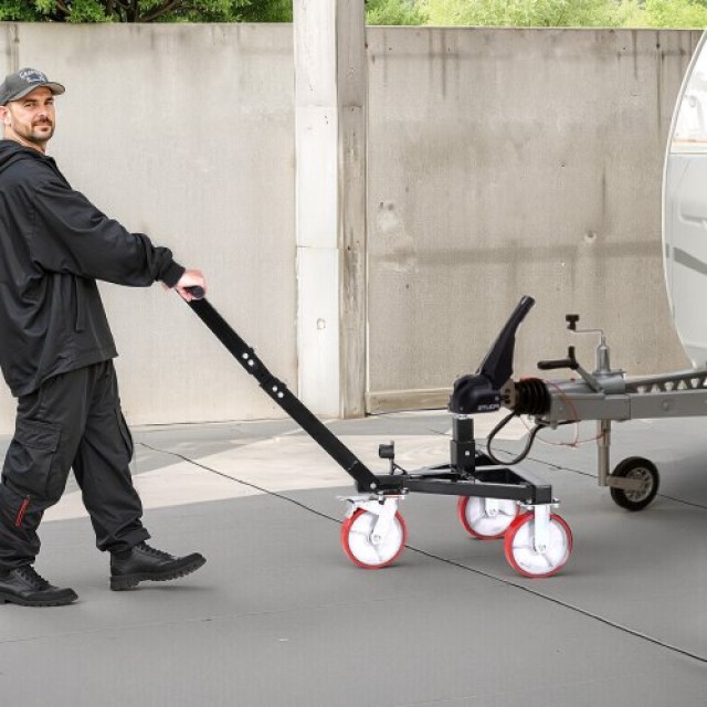VEVOR Ρυμουλκούμενο Καρότσι 3500lbs Ικανότητα Βάρους Γλώσσας, Ρυθμιζόμενο Ύψος 18 και 22 ιντσών TYSDQYC3500LWJ8TJV0