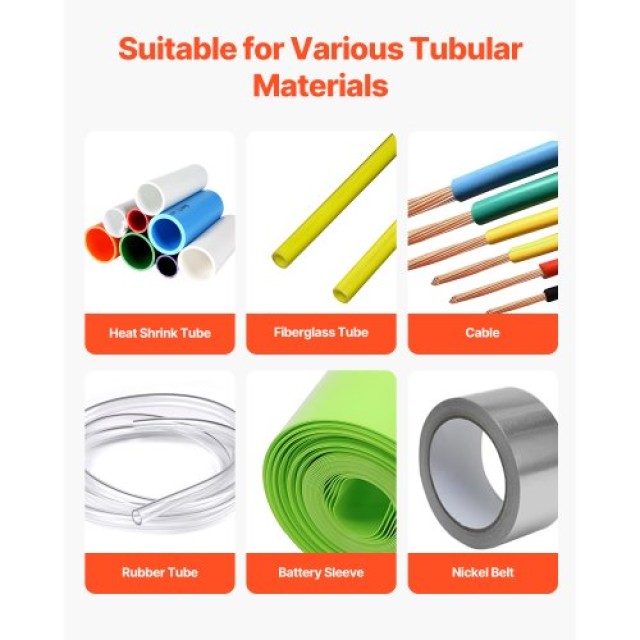 VEVOR Αυτόματο Μηχάνημα Κοπής Σωλήνων Θερμοσυρρίκνωσης Υψηλής Ταχύτ...