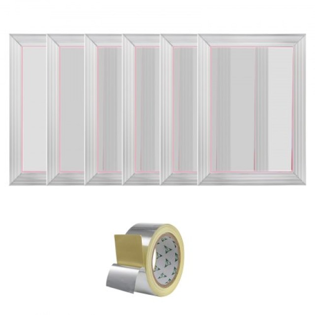 VEVOR  Σετ Μεταξοτυπίας με Πλαίσιο 10x14in 156 Δίχτυ 6τμχ SYKJD61561014ONC9V0