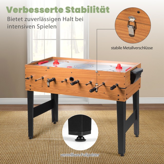 Costway  Πολυλειτουργικό Τραπέζι Παιχνιδιών 3 σε 1 με Επιτραπέζιο Π...