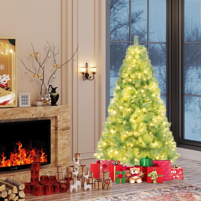 Costway 180 εκ Τεχνητό Χριστουγεννιάτικο Δέντρο με Φωτισμό Τάναμπαο... Costway 180 εκ Τεχνητό Χριστουγεννιάτικο Δέντρο με Φωτισμό Τάναμπαο...