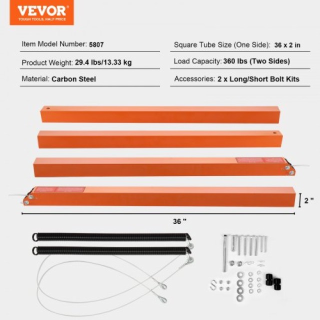 VEVOR Διπλής Όψης Ανυψωτικό Τρέιλερ, Φορτίο 360 lbs, Συμβατό με Ανοιχτό Τρέιλερ  SBKCWMSJXTJSHQYWHV0