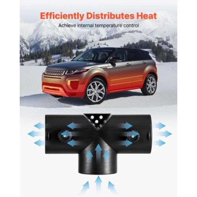 VEVOR Σύνδεσμος Θερμαντήρα Πετρελαίου 59mm Τριπλός Αεραγωγός με 2 Π...