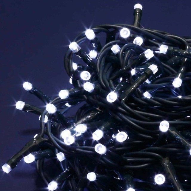BAKAJI  Αλυσίδα Φωτεινή 500 Φώτα LED Πυγολαμπίδες Ψυχρό Λευκό Ελεγκ...