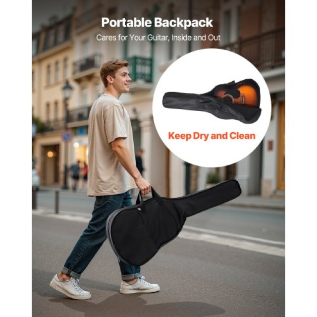 VEVOR Σετ Κιθάρας Dreadnought Ακουστική για Αρχάριους με Θήκη - Sun...