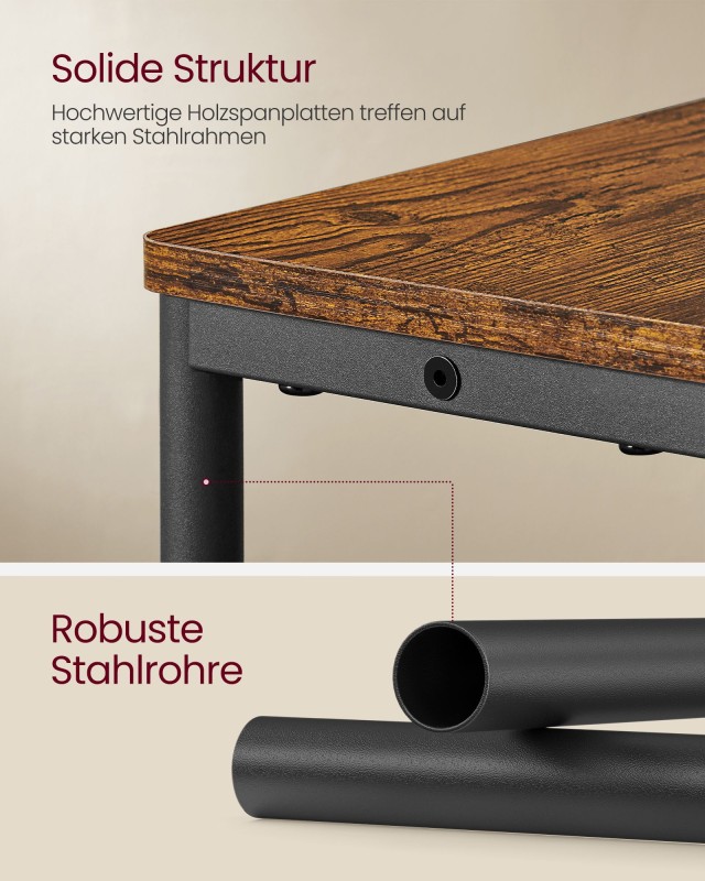 VASAGLE Λεπτό Τραπεζάκι Νυκτός 45x18x58cm με Πρίζα και USB Θύρες LE...