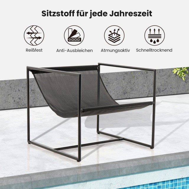 Costway  Σετ 2 Εργονομικών Καρεκλών Sling 71 x 71 x 61cm Μπλε NP11355NY-2
