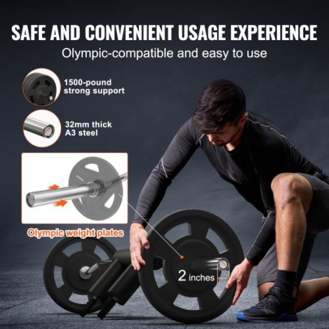 Μπάρα Ασφαλείας VEVOR, 1.500 LBS, με Μαξιλάρια Ώμων και Χεριών, Ιδα...