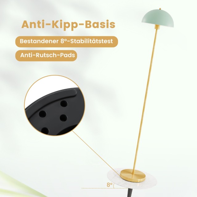 Costway Κομψό και Ασφαλές Φωτιστικό Δαπέδου με Αντιολισθητική Βάση ...
