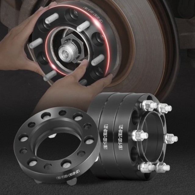 Αποστάτες Τροχών VEVOR 1.25 6x5.5 6 Λουγ Φορτζέ Μαύροι (4 Τεμ.)  LSSFLP125YC65I4HSV0