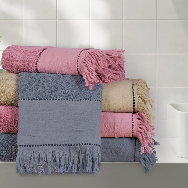 DAS HOME Σετ Πετσέτες 3 Τεμαχίων Daily 0697 Μπεζ 530708000697