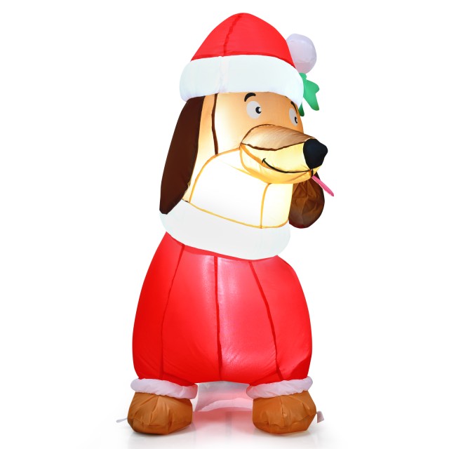 Costway Αυτοφουσκούμενος Χριστουγεννιάτικος Σκύλος 160 εκ. με Ενσωμ... Costway Αυτοφουσκούμενος Χριστουγεννιάτικος Σκύλος 160 εκ. με Ενσωμ...