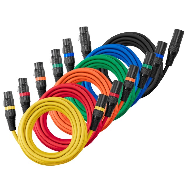 VEVOR Σετ 6 Καλωδίων XLR 4.57 μ με Επίχρυσα 3-Pin Βύσματα και Διπλή... VEVOR Σετ 6 Καλωδίων XLR 4.57 μ με Επίχρυσα 3-Pin Βύσματα και Διπλή...
