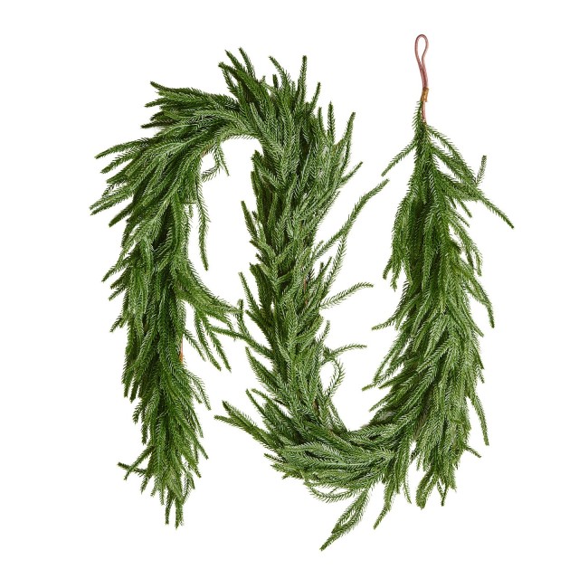 VEVOR Χριστουγεννιάτικο Γιρλάντα Faux Norfolk 6ft για Τζάκι SDHDNFK...