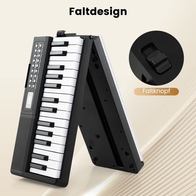 Costway Πτυσσόμενο Πλήκτρο 61 Νότες με Split-Λειτουργία και 3 Εκπαι... Costway Πτυσσόμενο Πλήκτρο 61 Νότες με Split-Λειτουργία και 3 Εκπαι...