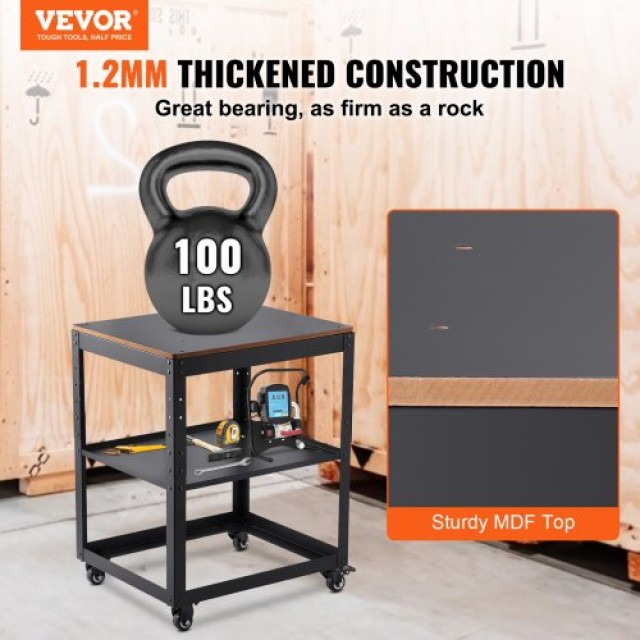 Βάση Πλάνης VEVOR, 45 kg, Ρυθμιζόμενο Ύψος, με Ρόδες & Αποθηκευτικό...