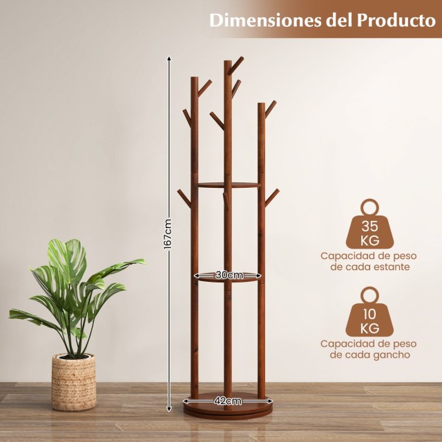 Costway Επταώροφο Μαύρο Ραφιέρα Οίνου με Θήκες Ποτηριών JV13145