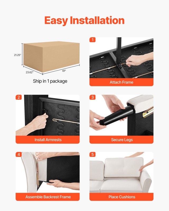 VEVOR Βελούδινος Καναπές Διθέσιος: 176 x 75 x 80 εκ CGBYSRSFCGS6Z27...