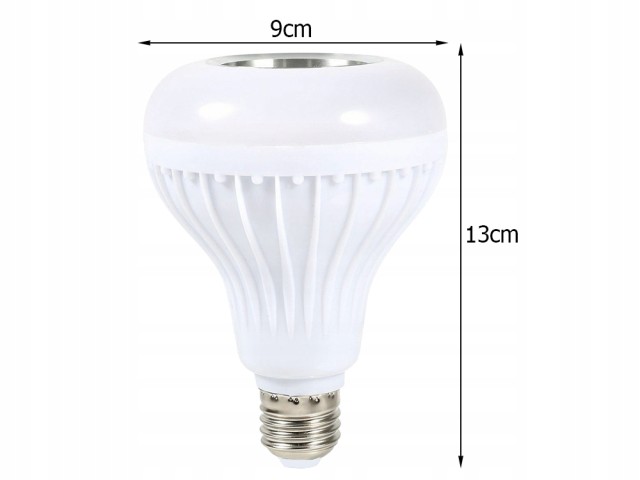 Verk Group Λαμπτήρας Ηχείο LED Χρώματος E27 με Bluetooth και Τηλεχε...