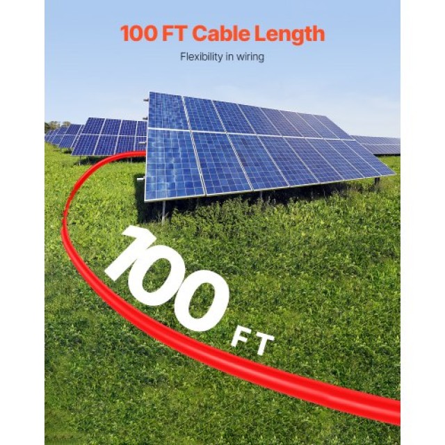 VEVOR Σετ Καλωδίων Προέκτασης Ηλιακού Πάνελ 100FT 10AWG με Συνδέσμους Αρσενικό & Θηλυκό TYNDCBYZXSX1PDF6ZY3