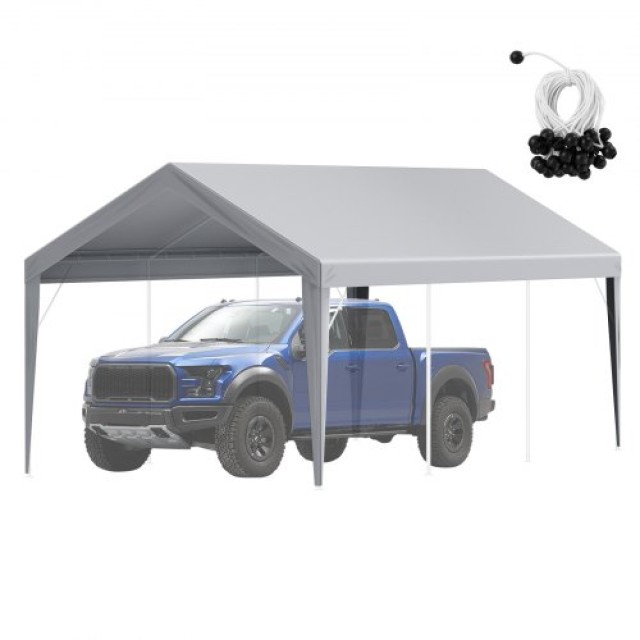 Αντικατάσταση Καλύμματος Carport VEVOR 10x20 ft, Αδιάβροχο & UV Προστατευμένο, Γκρι (Μόνο Κάλυμμα)  CKPB10X20FTH2ELL4V0