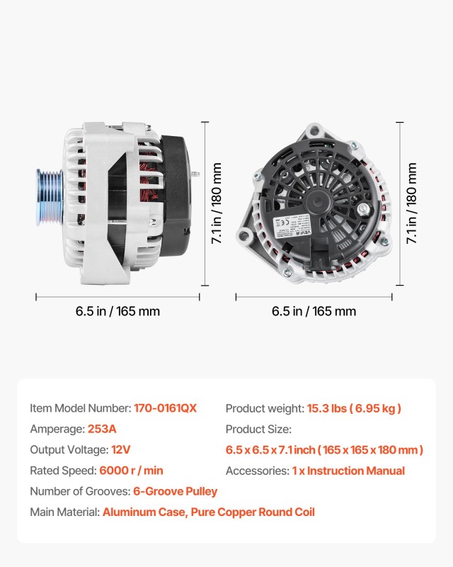 VEVOR Αλternator Αυτοκινήτου για Chevy Silverado 1500 (1999-2004) κ...
