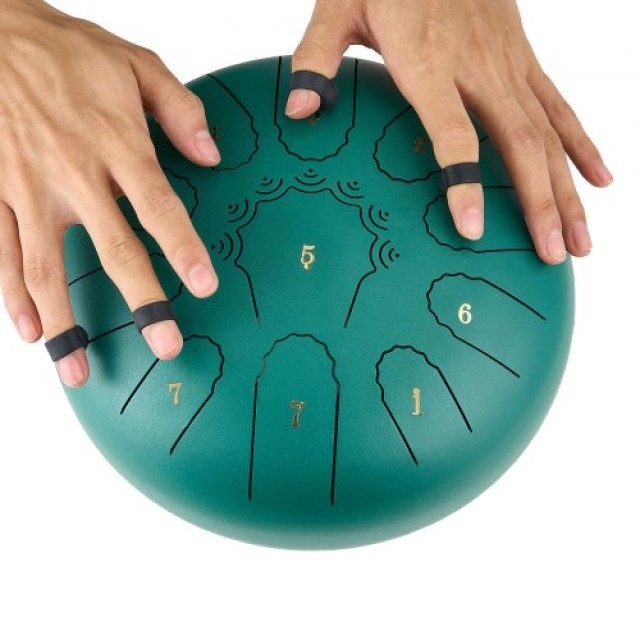 VEVOR Χάλκινο Τύμπανο 25.4cm, 11 Νότες, C Μείζονα, Πράσινο GSGLSGSG...