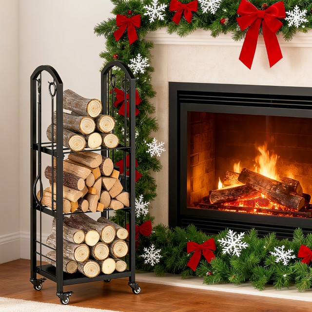 Costway 3-επίπεδη τροχήλατη βάση ξύλων για εσωτερική και εξωτερική ... Costway 3-επίπεδη τροχήλατη βάση ξύλων για εσωτερική και εξωτερική ...