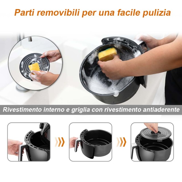 BAKAJI  Ψηφιακός Αεροφριτέζα Χωρίς Λάδι Airfryer 3,2 Lt Τηγανίζει Μαγειρεύει 1300W  02012457