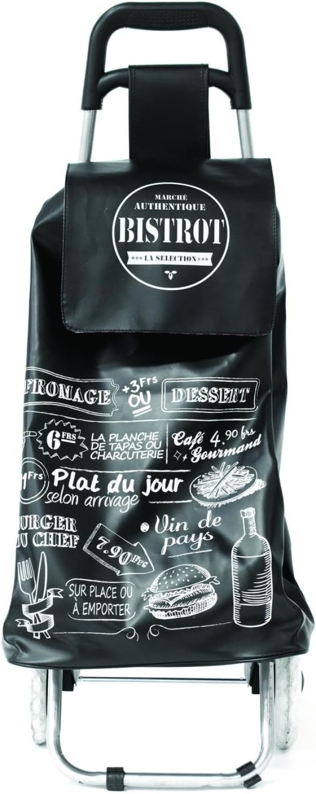 Καρότσι Αγορών Bistro 50L 35,5 x 94,5 x 32,5 cm Μαύρο SH1520-Black Entre Temps