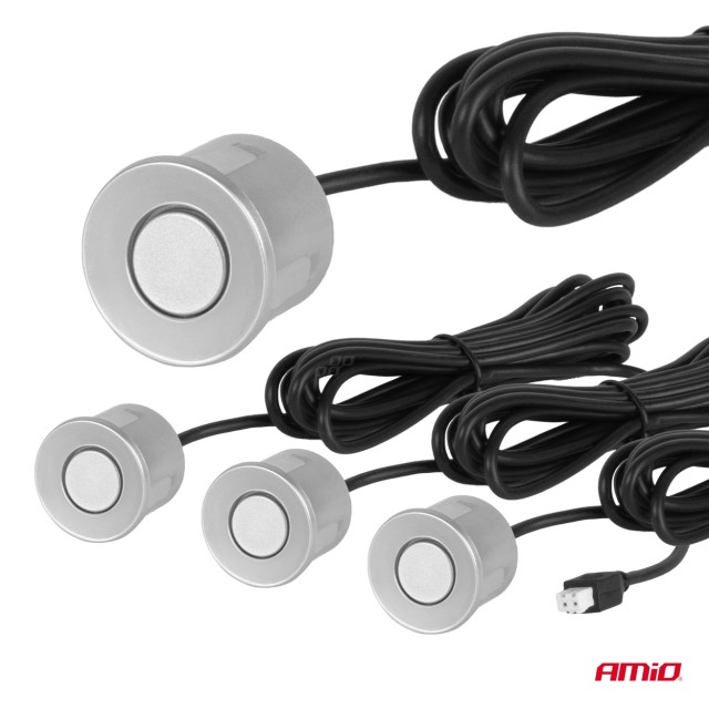 AMiO  Σύστημα υποβοήθησης στάθμευσης LED-GRAF 3D 4 αισθητήρες ασημί ,03187