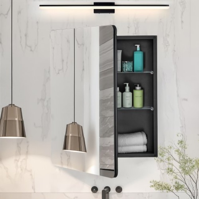 VEVOR Ντουλάπι Φαρμάκων 24 x 30 με Ρυθμιζόμενα Ράφια και Καθρέφτη JXYJJXJ2430IYDJW2V0