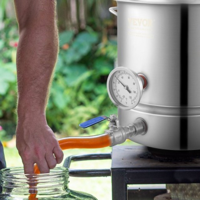 Βραστήρας Ανοξείδωτος VEVOR 5 Γαλονιών για Ζυθοποίηση  DWDJQFNJH5JL...