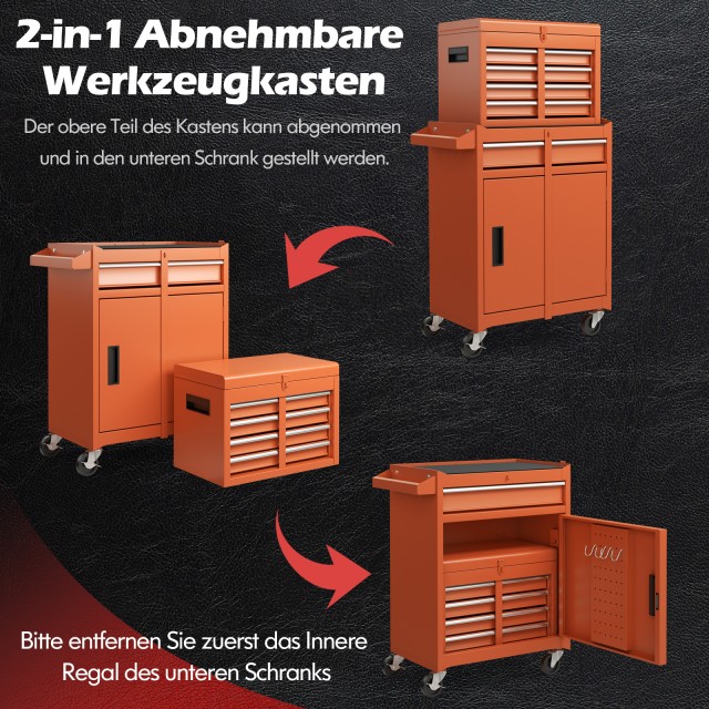 Costway  Πολυλειτουργικό Καρότσι Εργαλείων με Βαλιτσάκι & 8 Θήκες &... Costway  Πολυλειτουργικό Καρότσι Εργαλείων με Βαλιτσάκι & 8 Θήκες &...