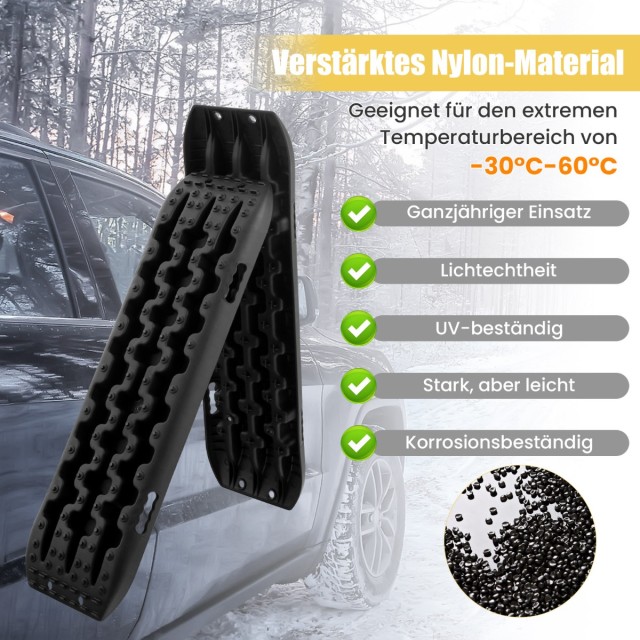 Costway Πίνακες Έλξης Offroad από Ενισχυμένο Νάιλον για Αντίξοες Συνθήκες AU10011DK