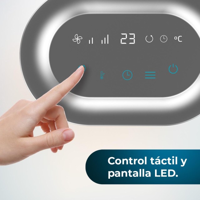 CECOTEC  Κεραμικό Θερμαντικό ReadyWarm 1550 Max με 1500 W, Περιστροφή, Ψηφιακή Οθόνη, Ρυθμιζόμενο Θερμοστάτη & 3 Λειτουργίες - Λευκό  CEC-08274